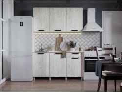 Кухня Диор 1500 дуб крафт белый