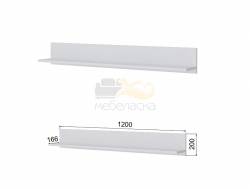 Полка навесная Мэнкс МГН-2 белый