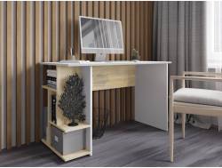 Стол компьютерный СКМ-6 белый/дуб сонома