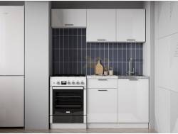 Кухня Дуся 2 1600 белый/белый бриллиант