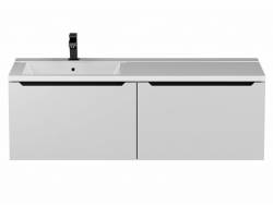 Тумба с раковиной Uperwood Tanos 120 см подвесная левая белый/графит