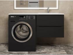 Тумба под стиральную машину Uperwood Tanos 60 см подвесная правая черная
