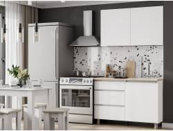 Кухонный гарнитур Денвер 1200 Белый текстурный