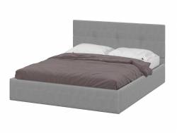Кровать двойная №4 1600 мм мягкая серый