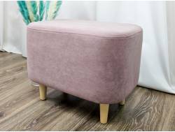 Пуф овальный Lekki велюр Pudra