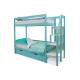 Двухъярусная кровать Svogen с ящиками и бортиком мятный