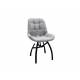 Стул Лира шарики серый, чёрные ножки