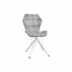 Стул Бабочка паутинка серый, белые ножки