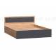 Кровать с настилом 1600 Мартина Графит, Дуб крафт
