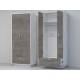 Шкаф Эго ШК-1 бетон светлый/камень темный на цоколе
