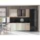 Кухня Виктория 2000 мм Пластер Аворио/Белый (Кастилло темный)