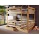 Двухъярусная кровать без крыши без покраски 80х160 см с ящиками