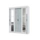 Шкаф-купе Victor с зеркалами Белый-Бетон