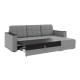 Диван угловой Атлант без столика велюр Neo 25 грей светло-серый