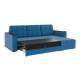 Диван угловой Атлант без столика велюр Neo 27 сапфир синий