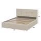 Кровать двойная №4 1600 мм мягкая бежевый