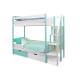 Двухъярусная кровать Svogen с ящиками мятно-белый