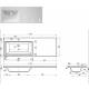 Тумба с раковиной Dallas Luxe 1400 навесная 2 ящика левая