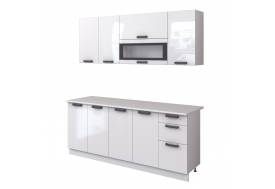 Кухонный гарнитур Аляска белый лед