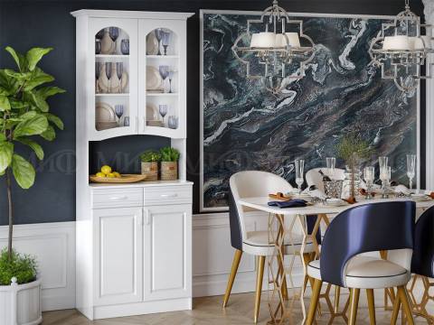 Буфет 2-х створчатый Констанция Белый матовый