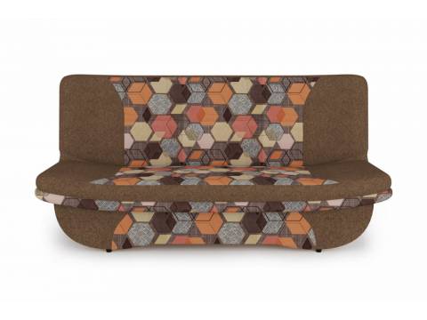 Диван-кровать 3т Мальта СК Геометрия браун-Савана хазел