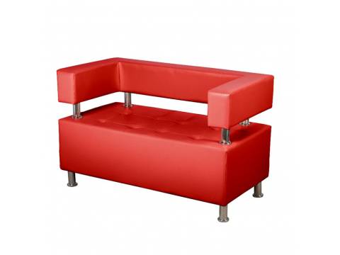 Диван 2 местный Райли красный