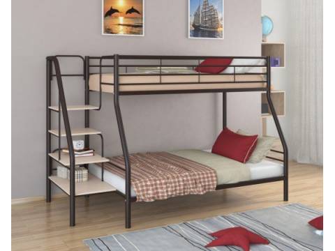 Двухъярусная кровать Толедо 1 коричневый молочный