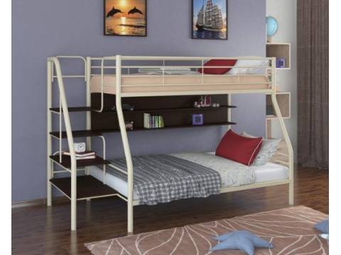 Двухъярусная кровать Толедо 1П слоновая кость венге