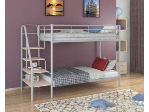 Двухъярусная кровать Толедо серый/молочный