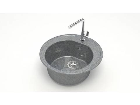 Мойка круглая Черая Z3Q8 темно-серая