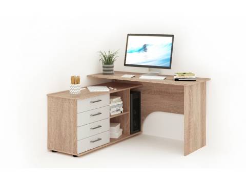 Стол письменный угловой Гарвард левый 130*120