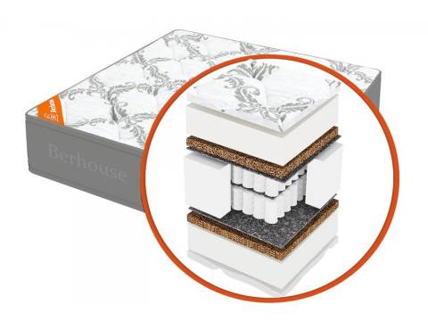 Матрас 80х195 Mega mult кокос ППУ 20 MultiPocket Gray Night