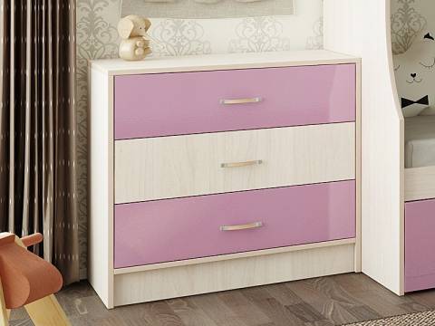 Комод Буратино розовый