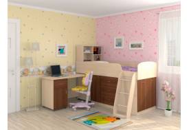 Кровать-чердак Дюймовочка-1 орех