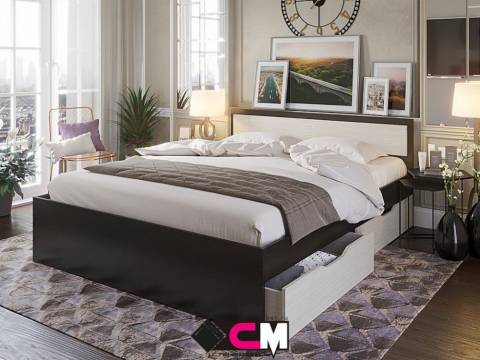 Кровать КР 606 с ящиками Гармония венге