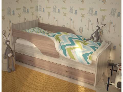 Кровать детская Кроха-2 Максимка ясень