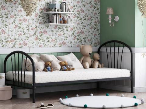 Кровать металлическая Эвора черная