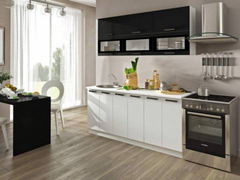 Кухня Фиджи белый/графит 1800