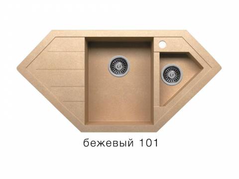 Кухонная мойка Tolero R-114 Бежевый 101