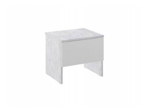 Тумба прикроватная Осло М15 Цемент светлый-Белый