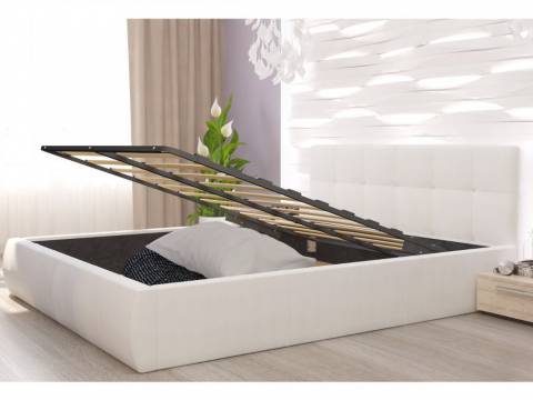 Кровать с ПМ 1400 мм Оскар 73/1 белая