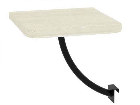 Полка прикроватная Милсон квадратная белая