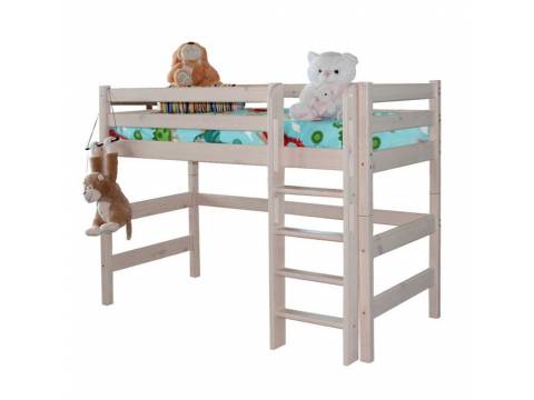 Полувысокая кровать Соня с прямой лестницей