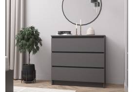Комод Мори МК800.1/3 с 3 ящиками Графит