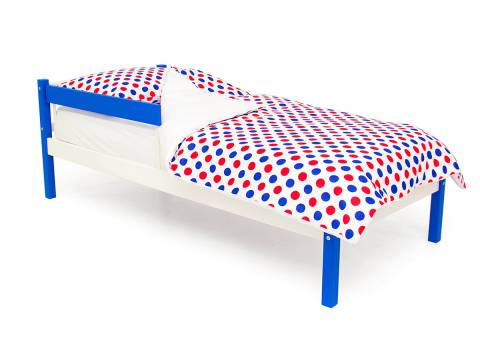 Кровать Svogen classic с бортиком сине-белый