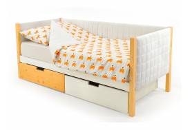 Кровать-тахта мягкая Svogen с ящиками дерево-белый