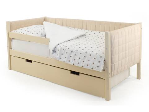 Кровать-тахта мягкая Svogen с ящиками и бортиками бежевый