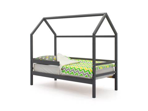 Кровать-домик Svogen с бортиком графит