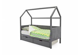 Кровать-домик мягкий Svogen с ящиками графит