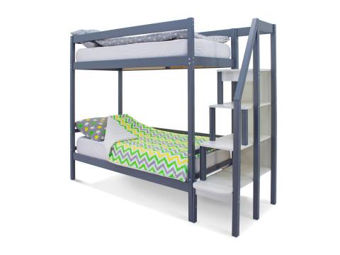 Двухъярусная кровать Svogen графит